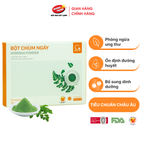 Bột Chùm Ngây Sấy Lạnh Quảng Thanh Hộp 45g (15 gói x 3g) - Bột dinh dưỡng ăn dặm cho bé tăng cường sức khỏe