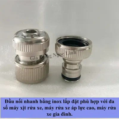 Bộ khớp nối nhanh đầu vào - đầu ra máy rửa xe áp lực cao - phụ kiện máy rửa xe