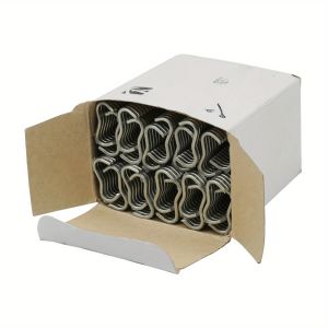 600pcs M-Type Nail Ring Wire Cage Clip Galvanized Steel M-Clip Pig Ring Nail Fence Fastener For Poultry Fence Animal Cage Car Seat Cushion Indoor Decoration And Installation (M-Type Nail Ring)