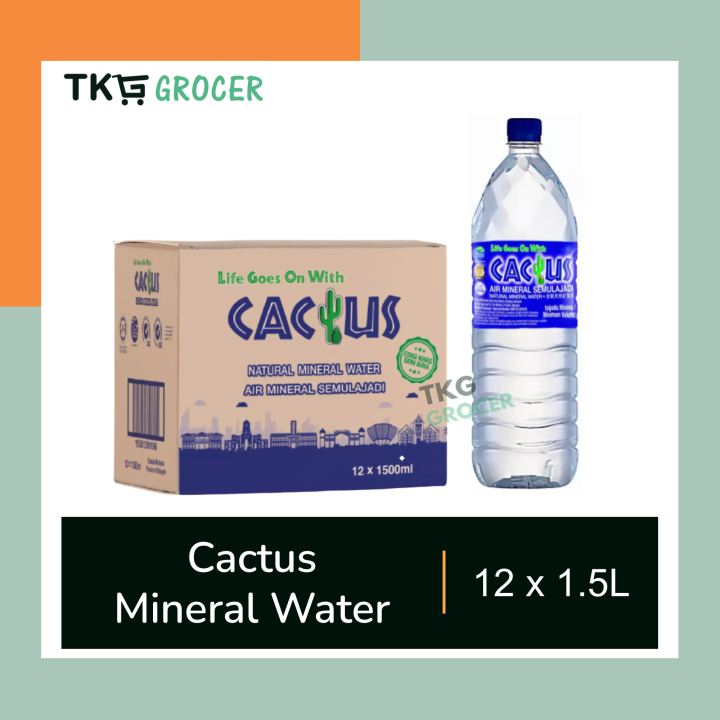 Cactus Mineral Water 1.5L carton (12 x 1.5L) | Lazada