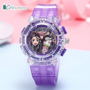 [Chinatera] Demon Slayer Tanjirou Nezuko Zenitsu ฟิกเกอร์การ์ตูนอนิเมะญี่ปุ่นนาฬิกาของเล่นเด็กผู้ชายเด็กหญิงสร้อยข้อมือนาฬิกาข้อมือเรืองแสงวันเกิดของขวัญของเล่น