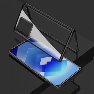360 Full Case For POCO X7 Pro Case Double Sided Adsorption Metal Capa Tempering Glass Cover For Xiaomi Poco X7 Pro 5G