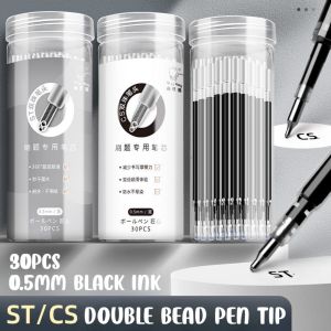 30pcs Gel Pen ST/CS Nib Refill Retractable Ballpen Refill 0.5mm Black Ink Refill School Office Supplies Supplies Writing Stationery Set