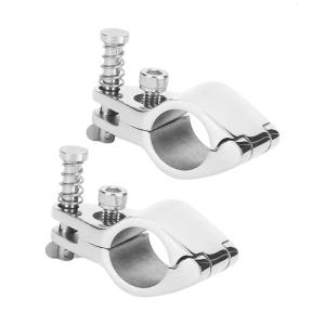 2Pcs Marine Canopy Clamp Set Quick Release Design Spring Pin Mechanism Tool Free Installation Suitable for 22-32mm Tubes