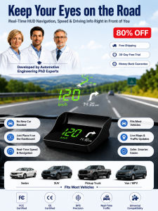 HUD GPS Speedometer Car Display Digital Speed Gauge Real-Time Display Easy Installation