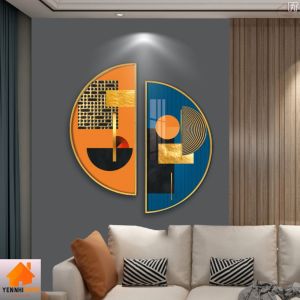 Tranh bán nguyệt Yennhi_Shop xả Tranh tròn tranh tròn treo tường tranh tròn tráng gương bán nguyệt đẹp