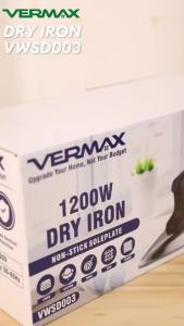 VERMAX Flat Dry Iron 1200W Fast Heat 3-Temp & Aluminium Solepla Overheat Protection household Smooth