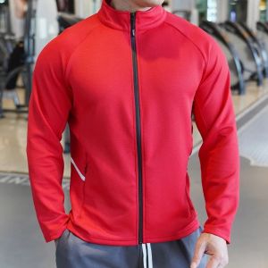 Plus Size Mens Jacket Sports Jersey Zip Up Long Sleeve T-shirts Quick Dry Gym Fitness Elasticity Coats Man Running Sweatshirts2026