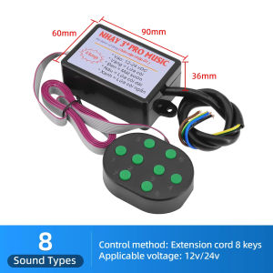 Novsight Nhay 3+ Pro Music Rapid Horn Relay 12-24V (8 & 12 Tones) For All Motorcycle Cars Jeep Truck All Vehicle is Compatible Car Horn Controller Electric Horn Speaker Sound Control Nhay