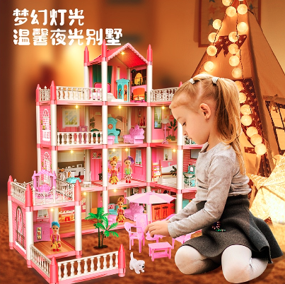 Premium Doll House Princess Castle Luxury Villa Dream Home Assemble premium-doll-house-princess-castle-luxury-villa-dream-home-assemble