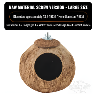 YEE Birds Coconut Shell Breeding Nest Parrots Tiger Skin Pearl Finch Peony Parrot Bird Nest Coconut Shell