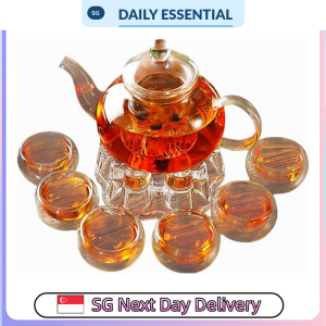 【DAILY ESSENTIAL】 Glass Teapots Warmers and Tea Accessories