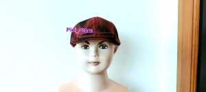 TOPI BAYI PET KODOK MOTIF KOTAK 1-3 TAHUN