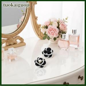 tuokaiguoji Black Fabric Camellia Flower Brooches For Woman Brooch Pins Dress Shirt Fashion Accessories Gift