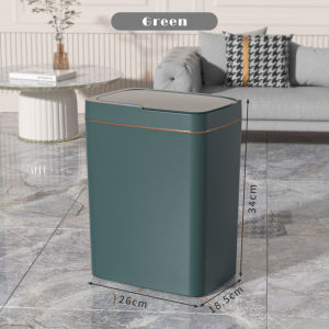 Vision 15L Automatic Trash Can Household Intelligent Garbage Can USB Rechargeable Touch Free Induction Trash Bin Wireless Sensor Garbage Bin
