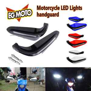 2 Pieces Handguards 100% Original High Quality 2 LED (Yellow+White) Light Mode Universal Motorcycle Protective Cover