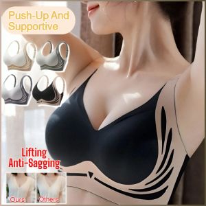 Bra Lift and Anti-sagging Stable Support Anti-sagging Bra with No Steel Support Extended Lower Circumference