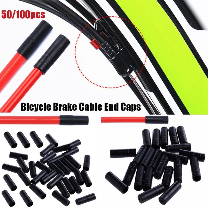 weegubeng 50/100pcs MTB Bike Bicycle Brake Gear Outer Cable End Caps
