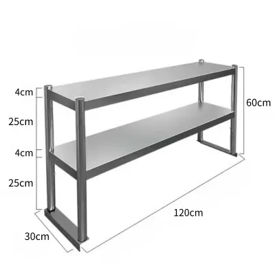 ASTX โต๊ะสแตนเลสแท้ 304 โต๊ะ 2/3 ชั้น 100/120 cm ขนาด โต๊ะเตรียม เกรดส่งออกยุโรปอเมริกา โต๊ะครัว โต๊ะเตรียมอาหาร โต๊ะโรงงาน