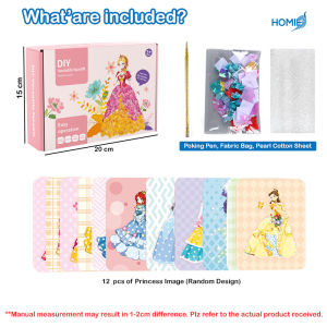 DIY Fabric Poking Craft Kit Princess Theme / Girl Play Imagine Unleash Creative /Cute Girls Gift Set