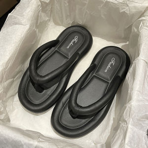 LEAShop รองเท้าแตะนุ่ม💐รองเท้าหูหนีบสไตล์สาวออฟฟิศ🎄สีสวยคุณภาพวัสดุดี กันลื่นใส่สบายเก๋โก้โ💘สุภาพแมทช์ทุกการแต่งตัว🦋