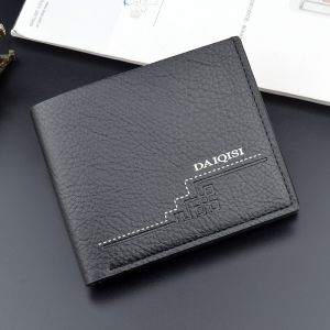 DAIQISI 9336 DOMPET UANG LIPAT TEBAL DUA BIFOLD WALLET BAHAN LEMBUT DITANGAN