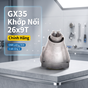 ⚡Miễn Phí Vận Chuyển⚡Bắp Chuối Máy Cắt Cỏ GX35 Mâm Nối Ống 26mm 9 Khía 9 Răng Nhôm Đúc Dày Phụ Tùng Thay Thế Bền Bỉ