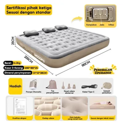 [COD] MODOFO Outdoor Biru Matras Kasur Pompa Matras Tidur Kasur Angin Bisa Tahan Inflatable Bed Tiup