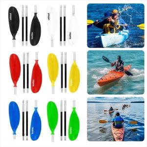 JUTBONG Telescoping Emergency Boat Paddle Aluminum Shaft Adjustable Length Canoe Kayak Paddles  Lightweight Boat Oars For JetSki Boating Kayak Ore