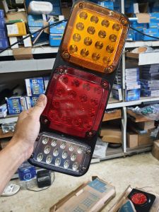 2 đèn hậu đèn lái sau xe tải xe đầu kéo 24V chống nước độ bền cao chính hãng Shilidou 40cm x 15cm 2002