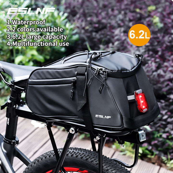 ESLNF Bike Bag For Mountain Bike Waterproof Cycling Travel Trunk Bag  Seat Saddle Pannier Multifunctional Cycling Bags Electric Bike Reflective 