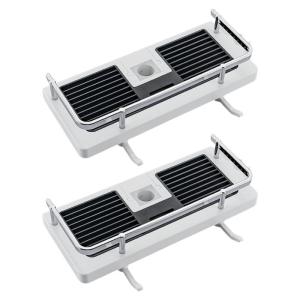 2pcs Plastic Organizers Shelf Rustproof Shower Storage Rack for Shampoo and Shower Gel Modern Bathroom Accessory