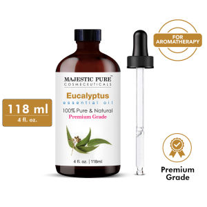 MAJESTIC PURE Eucalyptus Essential Oil |100% Pure Natural Premium Grade | Aromatherapy | 118ml