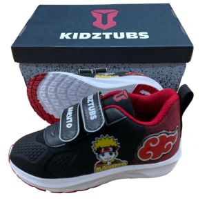 Sepatu Sekolah Anak Laki Laki Karakter Anime Naruto Sipuden Sepatu Warna Hitam Murah Tali Perekat Rekat Kecil Tanggung Umur 2-10 Tahun PAUD TK SD-KIDZTUBS1547040824