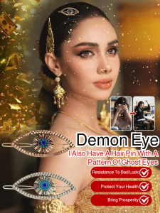 Evil Eye Gold Diamond Eye Hairpin