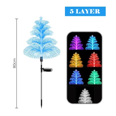 LED Solar Light Jellyfish Lamp Outdoor Waterproof Fireworks Fiber Optic Lighting Lampu Solar 水母灯