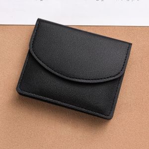 กระเป๋าใส่เหรียญจัดบัตรเงินสดที่ใส่ PU สีทึบรูปโบว์กระเป๋าสตางค์ใบสั้นมูสสัน