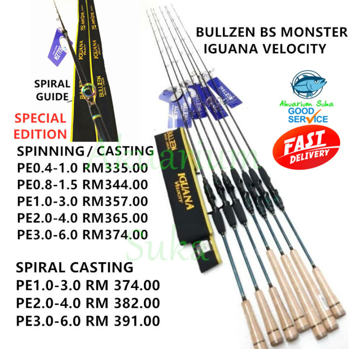 Joran Bossna Iguana Bossna Bullzen Spinning Rod Bullzen Bs Monster
