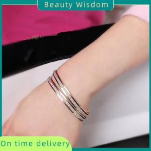Beauty Wisdom Luxury Round Bracelet For Women Frosted Women Bracelet Double Line Bracelet Jewelry