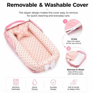 SG ️Ready stock️Foldable Baby Bed Portable Bed Newborn Cot Sleeping Carrying Bag Baby Separated Lounger Nest