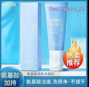 Nicor Amino Acid Cleansing Milk Facial Cleanser Mite Control Oil Control Anti Acne Shrink Pores Deep Cleansing Mild Face Wash