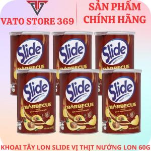 Bánh lát khoai tây SLIDE vị thịt nướng lon 60g