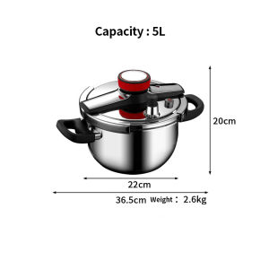 Nipiin 5-15L Original Preasure Cooker 304 Stainless Steel Explosion-proof Pressure Cooker For Gas Stove Induction Cooker