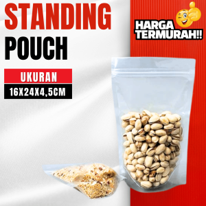 Standing Pouch | Standing Pouch Bening | Standing Pouch Transparan | Standing Pouch 16X24X45CM Standing Pouch STP Standing Pouch BluTop Standing Pouch Seal Murah