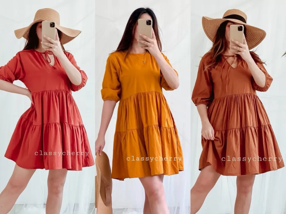 Korean Trendy BABYDOLL DRESS DAISY DRESS by classycherry PUFF SLEEVES LOOSE DRESSES Trendy Maternity Dress Oversized Dress Doll Dress Lazada PH