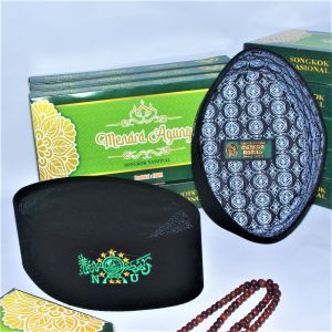 Songkok Nu Anak Laki Laki Dan Dewasa Ac peci Hitam Pria Bordir Logo Nahdlatul Ulama Tinggi 9