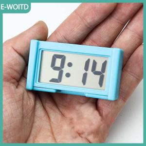 【E-WOITD】 Mini xe Bảng điều khiển đồng hồ kỹ thuật số xe tự dính với LCD thời gian hiển thị ngày