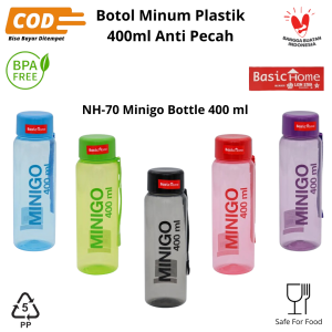Botol Minum 1 Liter Dewasa | Botol Minum Lion Star | Basic Home Minigo 1000ml 800ml 600ml 400ml Bebas BPA dan Tahan Panas Tutup Rapat Anti Tumpah