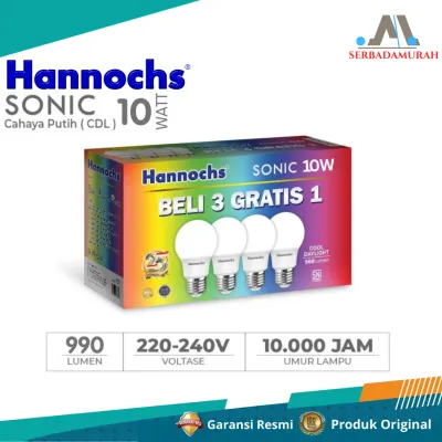 Hannochs Sonic Bohlam Lampu LED Multipack 4in1 18W 13W 10W 6W Cahaya Putih Terang - GARANSI RESMI