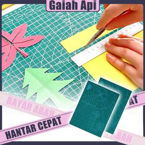 New!A4 Self-Healing Cutting Mat Double-Sided PVC Grid Lines Papan Pemotong A4